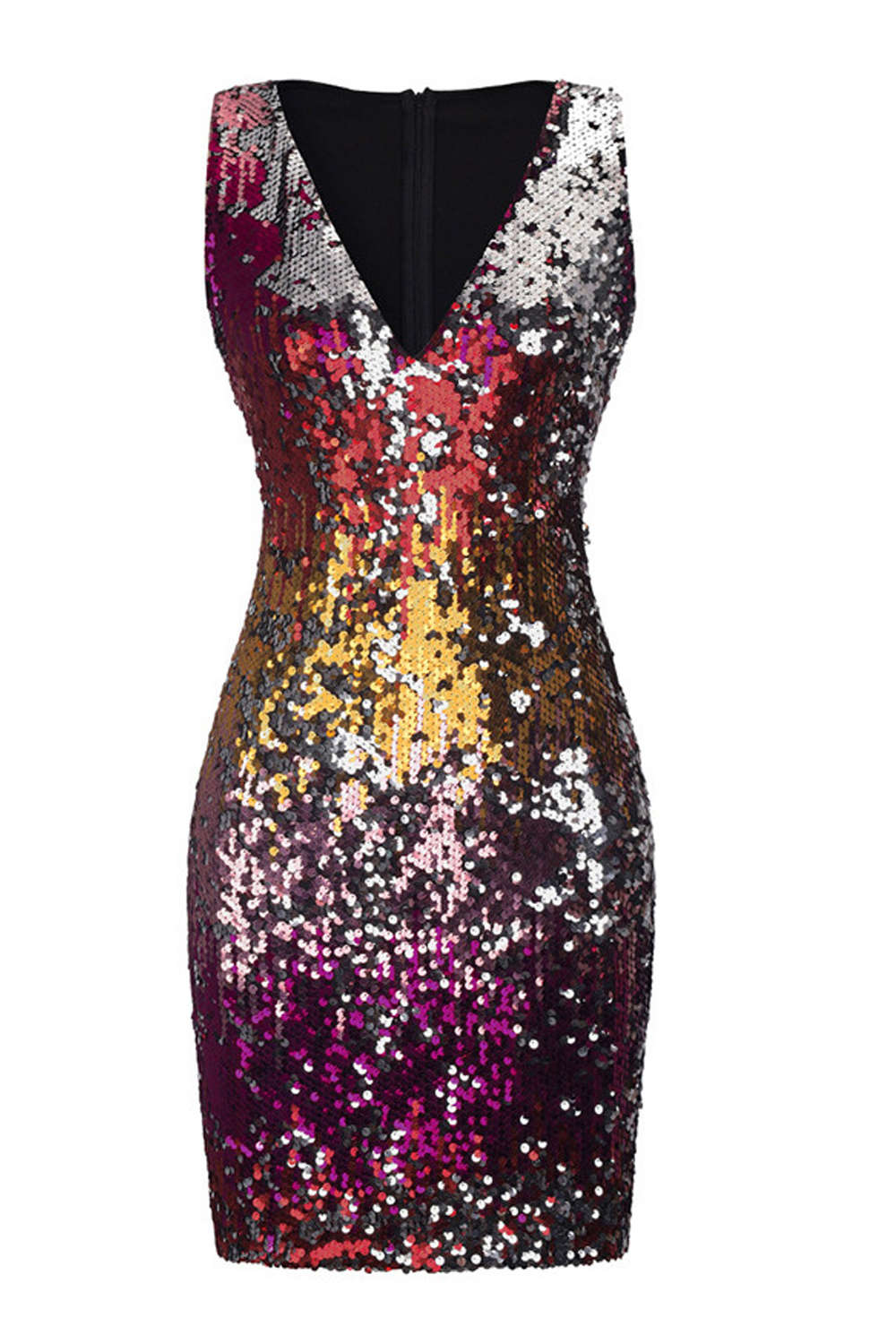 Iyasson Sleeveless Sequined Mini Dress