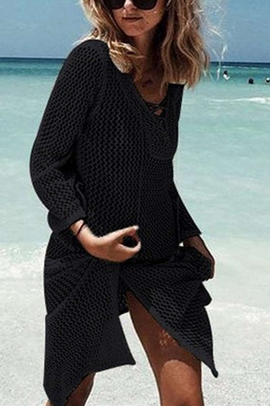 Iyasson Loose Vacation Summer Beach Cover Up