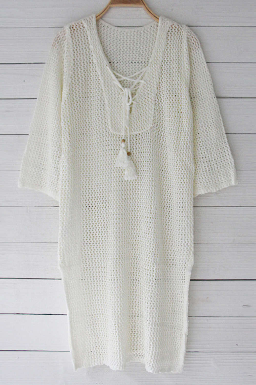 Iyasson Loose Vacation Summer Beach Cover Up