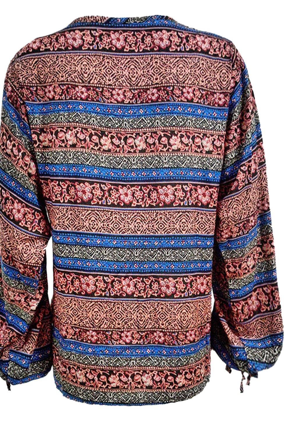Iyasson Women Bohemian Print Loose Casual Blouses