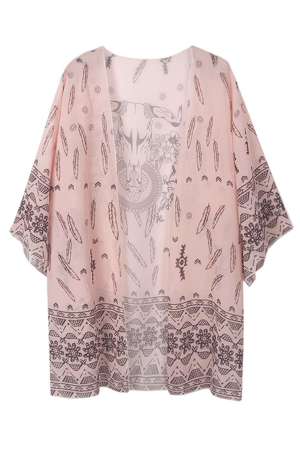 Iyasson Chiffon Boho Swim Kimono