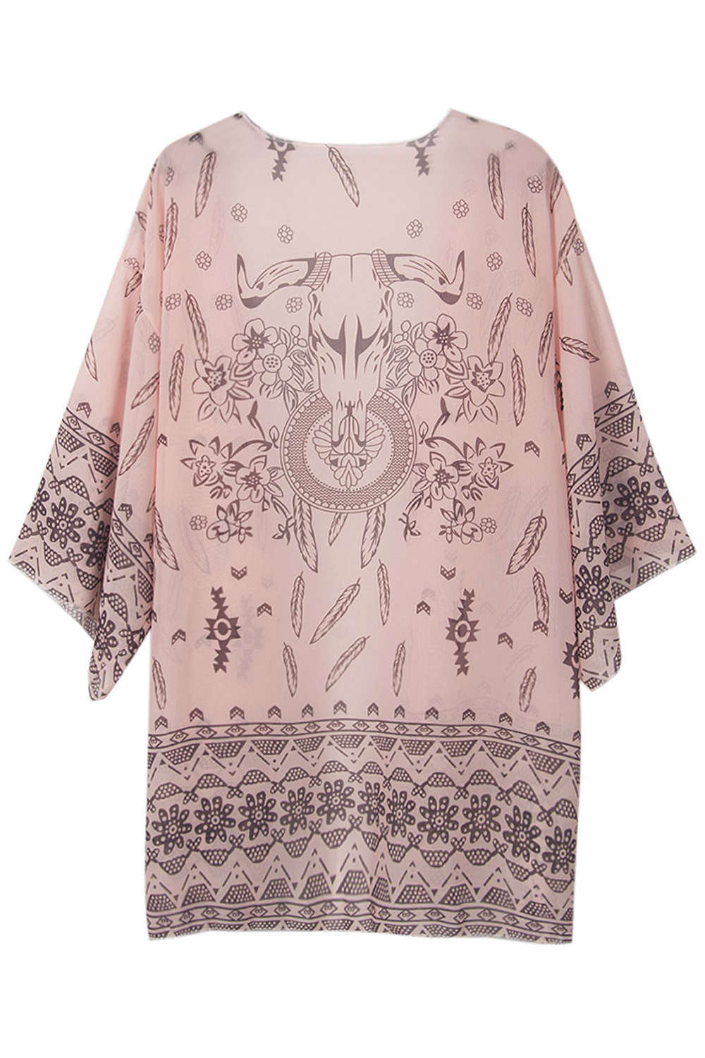 Iyasson Chiffon Boho Swim Kimono