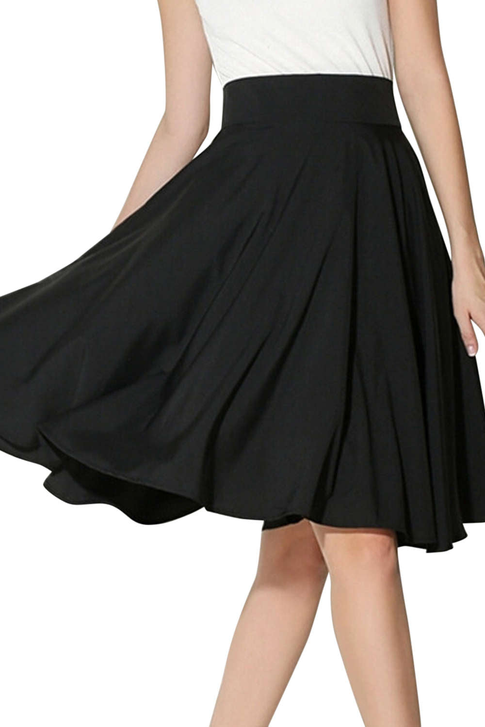 Iyasson High Waist A Line Skirt