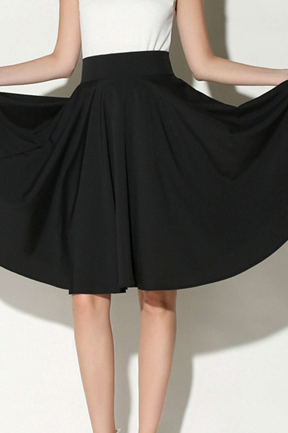 Iyasson High Waist A Line Skirt