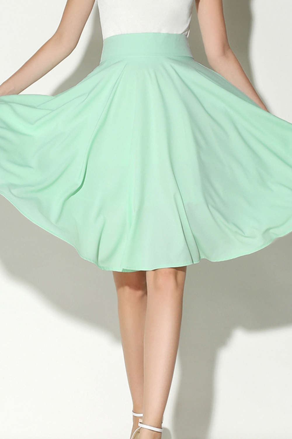 Iyasson High Waist A Line Skirt