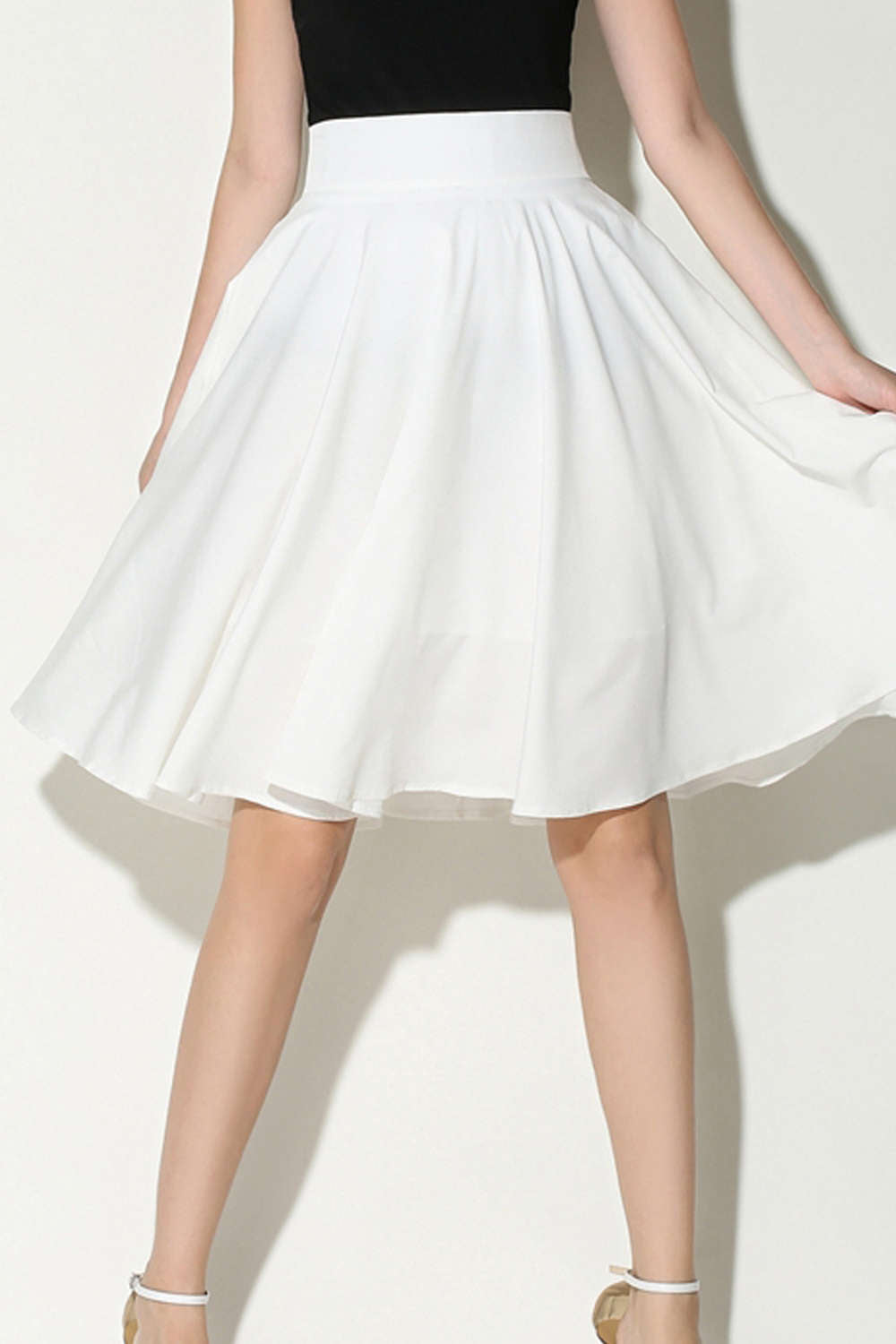 Iyasson High Waist A Line Skirt