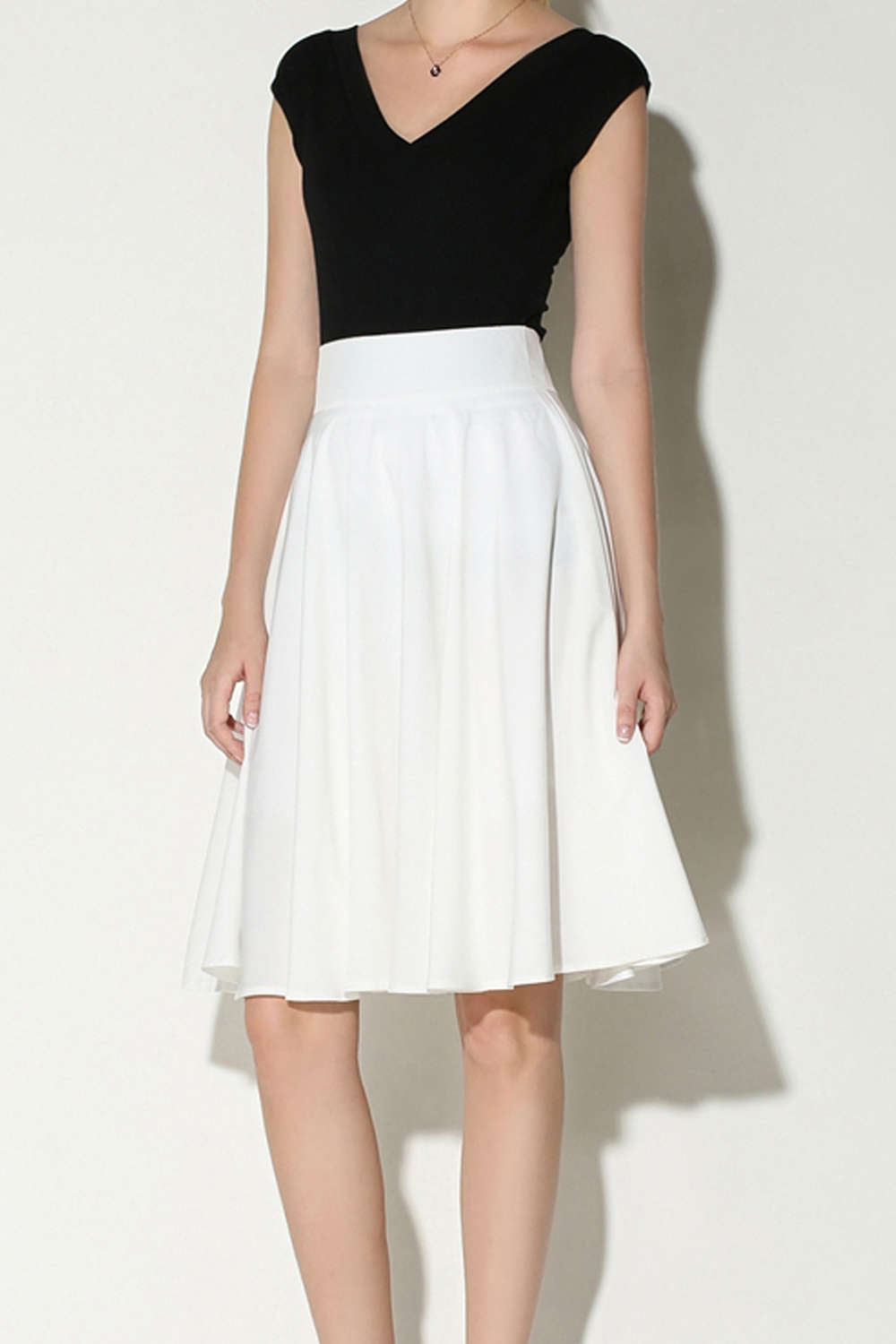 Iyasson High Waist A Line Skirt