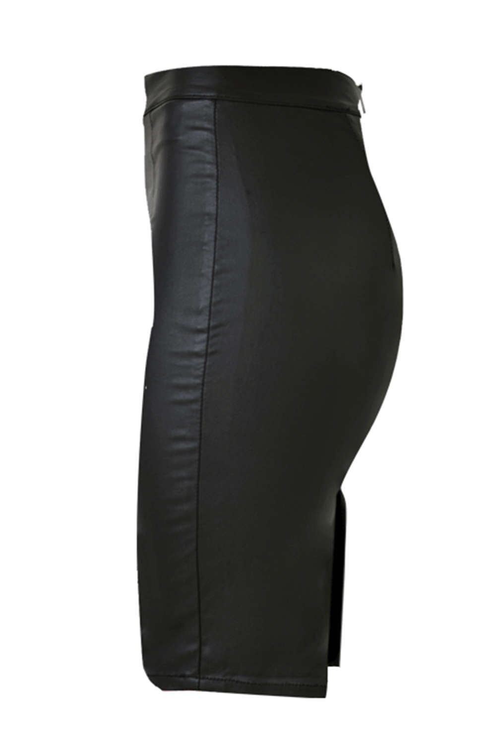 Iyasson PU Split Sexy Pencil Skirt
