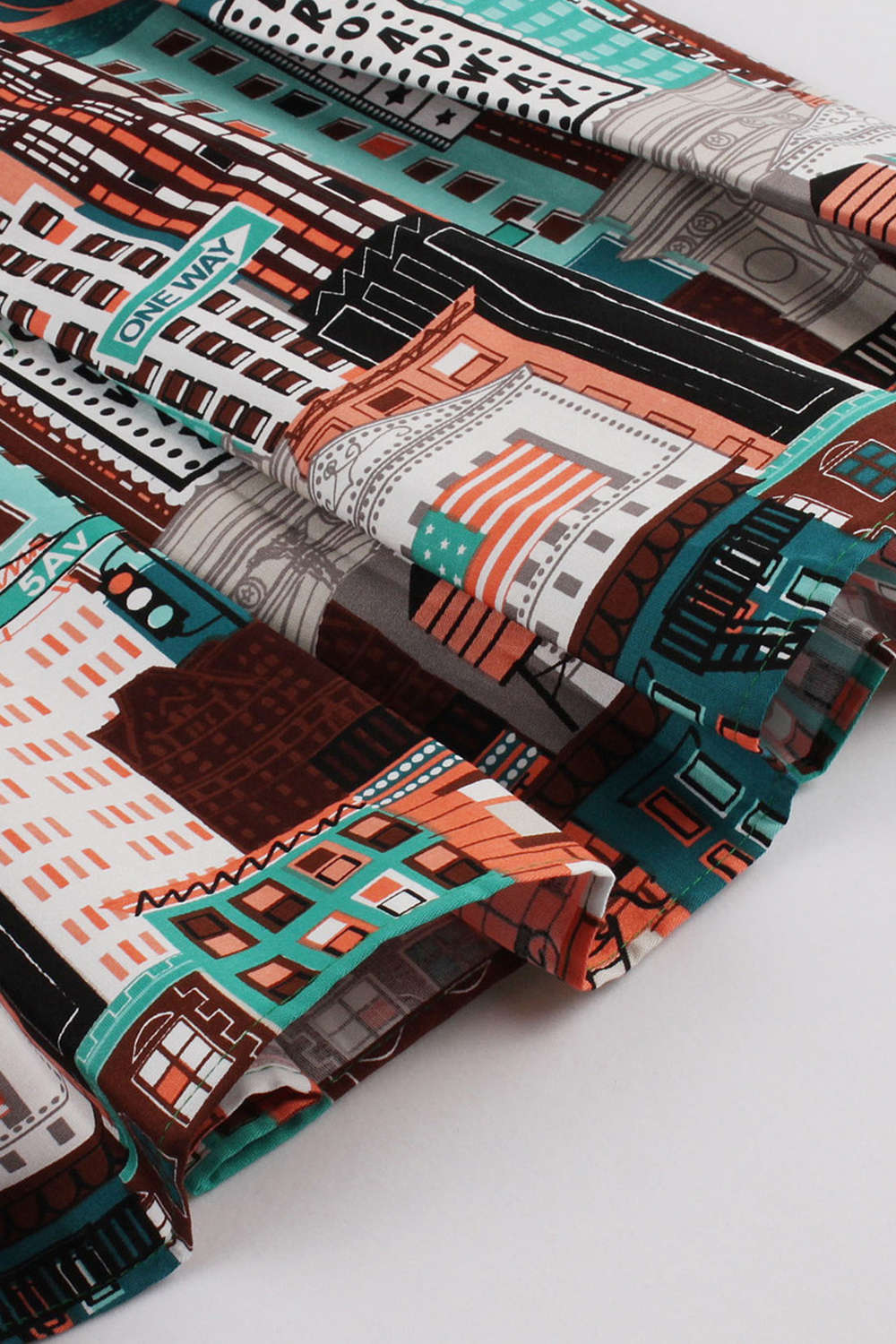 Iyasson High Waist Floral Printed Pleated Skirt