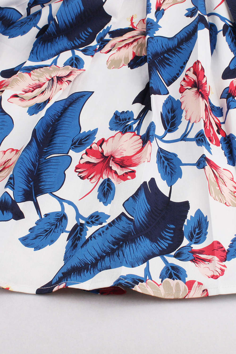 Iyasson High Waist Midi Skirt Floral Printed Pleated Skirt