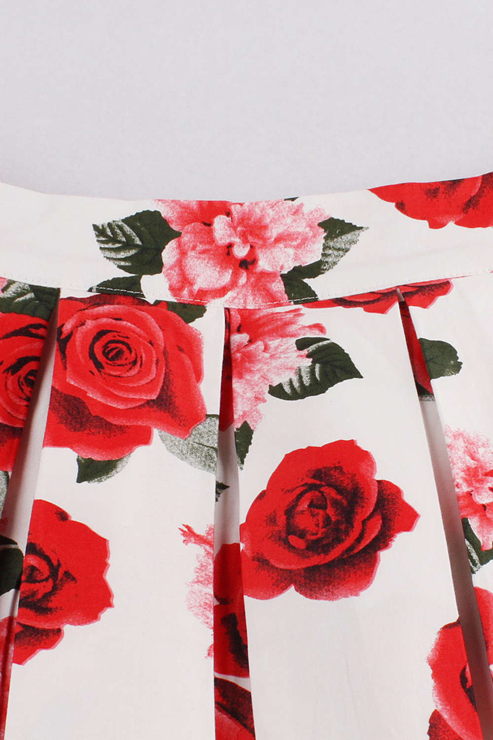 Iyasson High Waist Midi Skirt Floral Printed Pleated Skirt