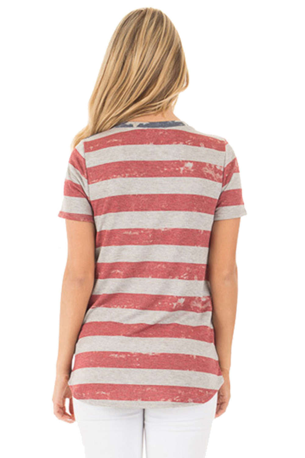 Iyasson American Flag Digital Printing T-shirt
