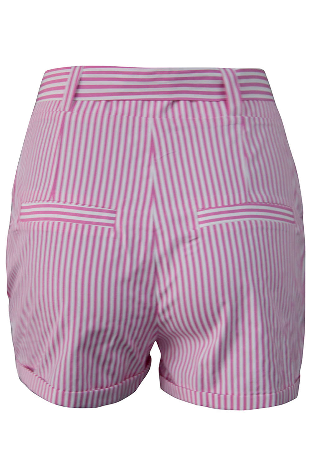 Iyasson Women's High Waist Stripe Casual Bow Shorts
