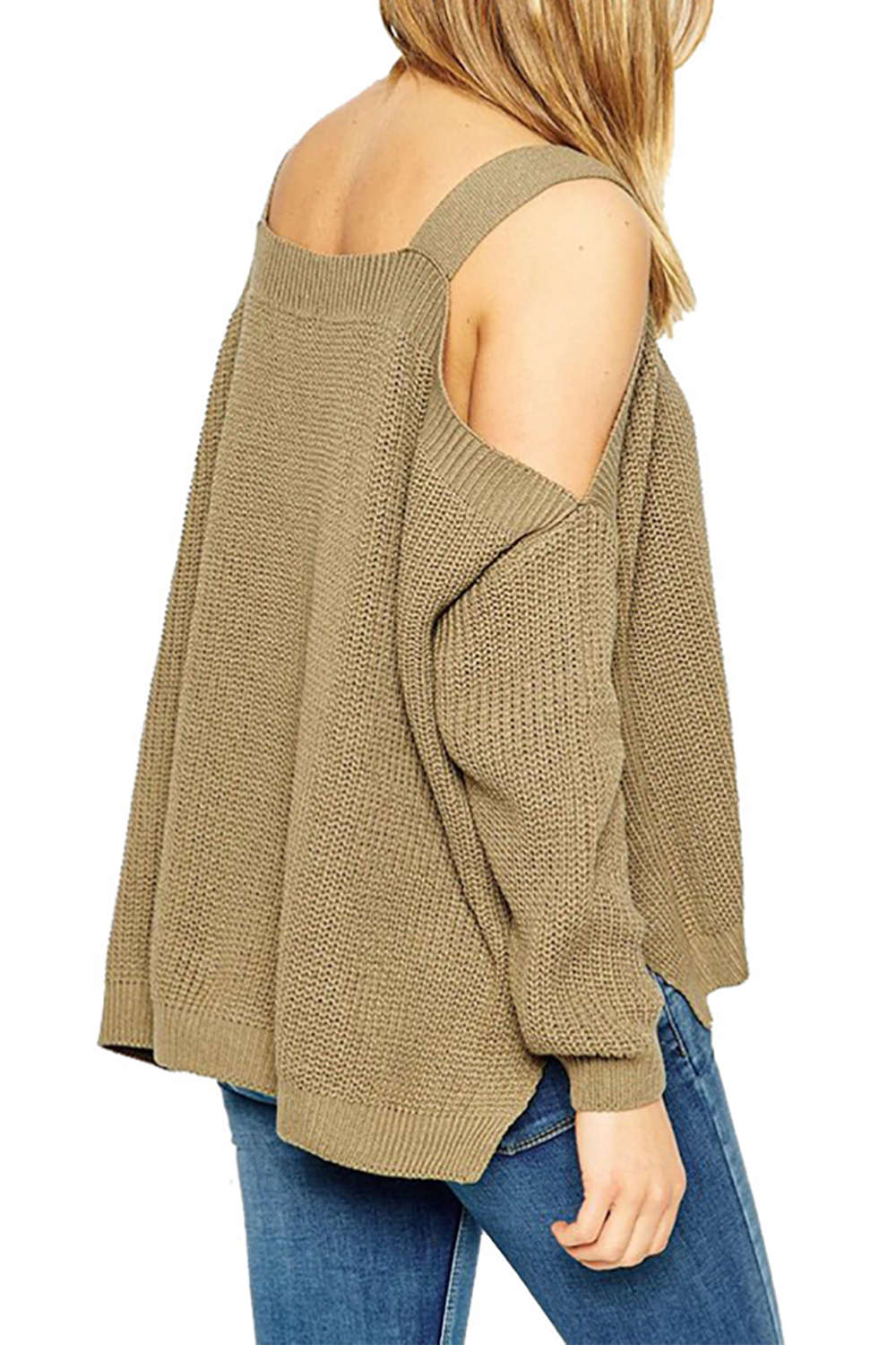 Iyasson New Off-the-shoulder Pullover Sweater