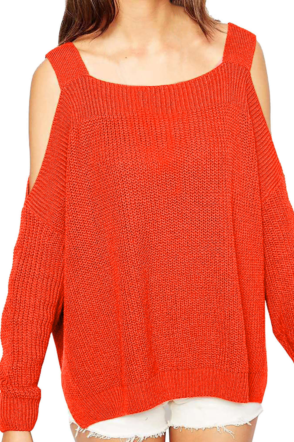 Iyasson New Off-the-shoulder Pullover Sweater