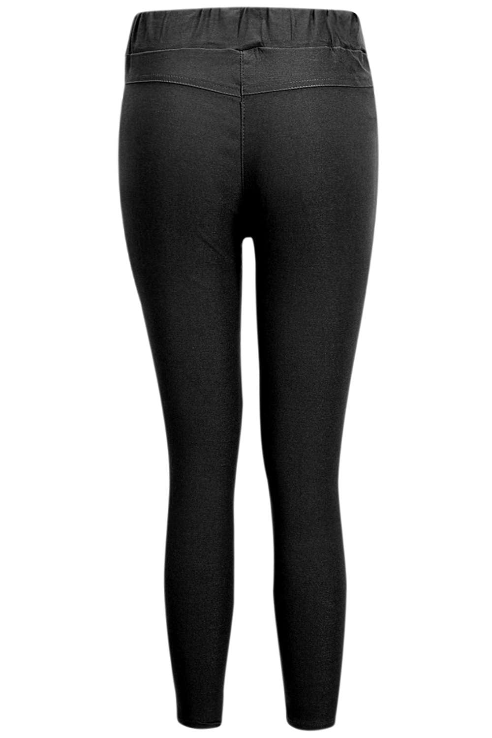 Iyasson Women Skinny Ripped Pants High Waist Stretch Slim Pencil Trousers