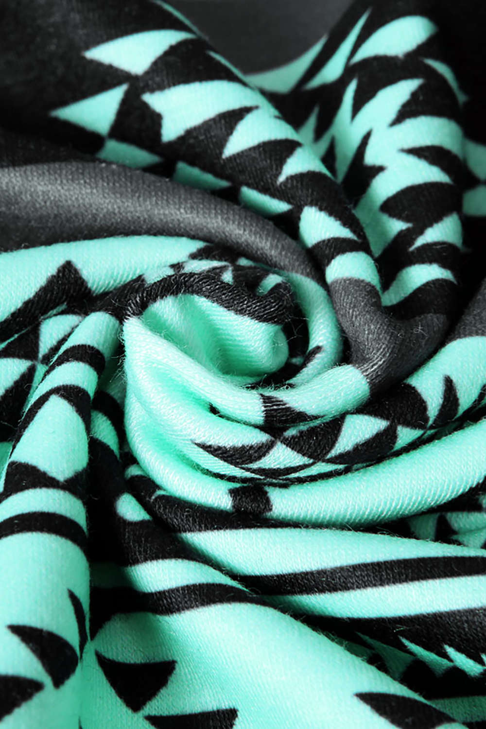 Iyasson Geometric Printed Kangaroo Pocket Hoodie