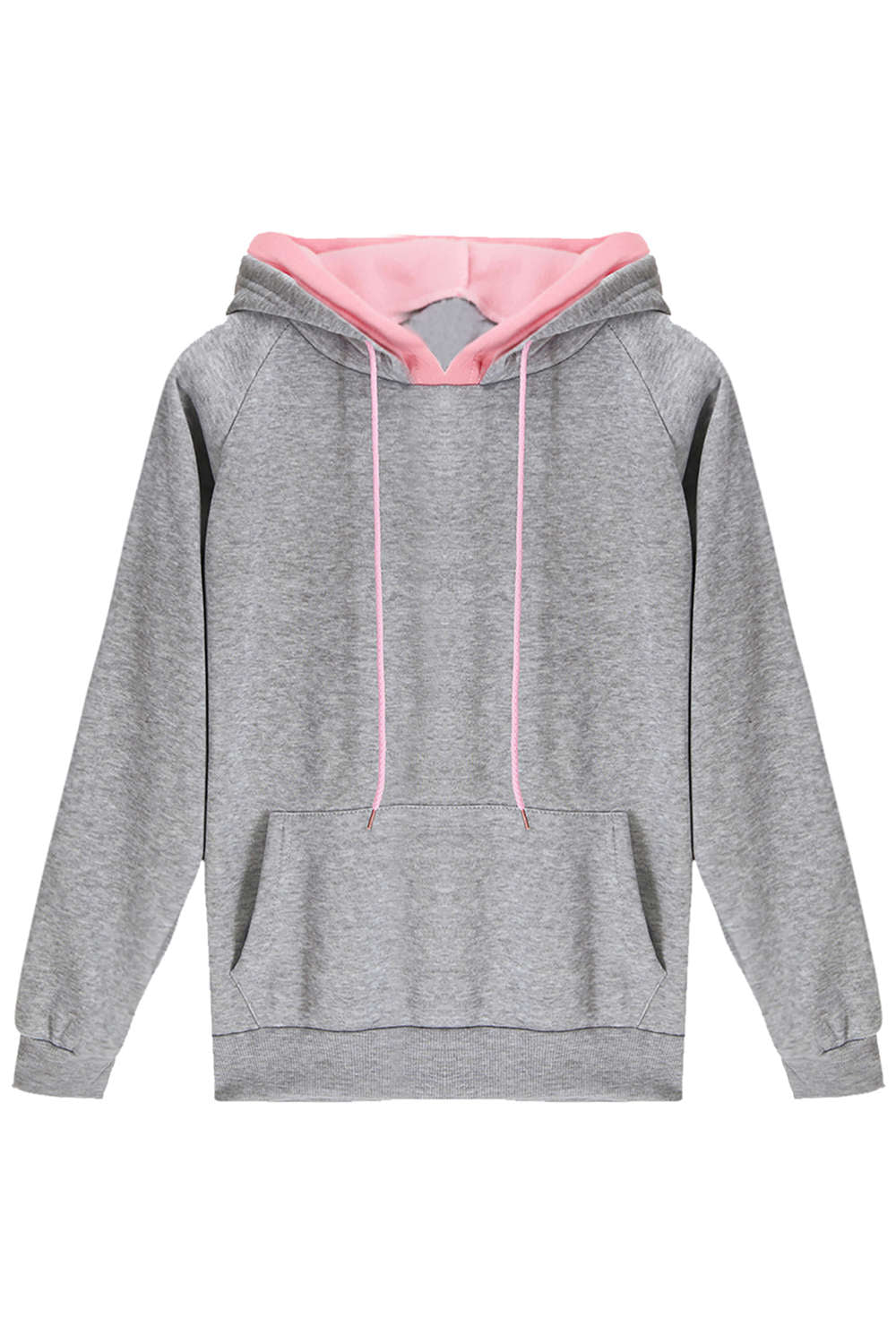 Iyasson Solid Kangaroo Pocket Sport Hoodie