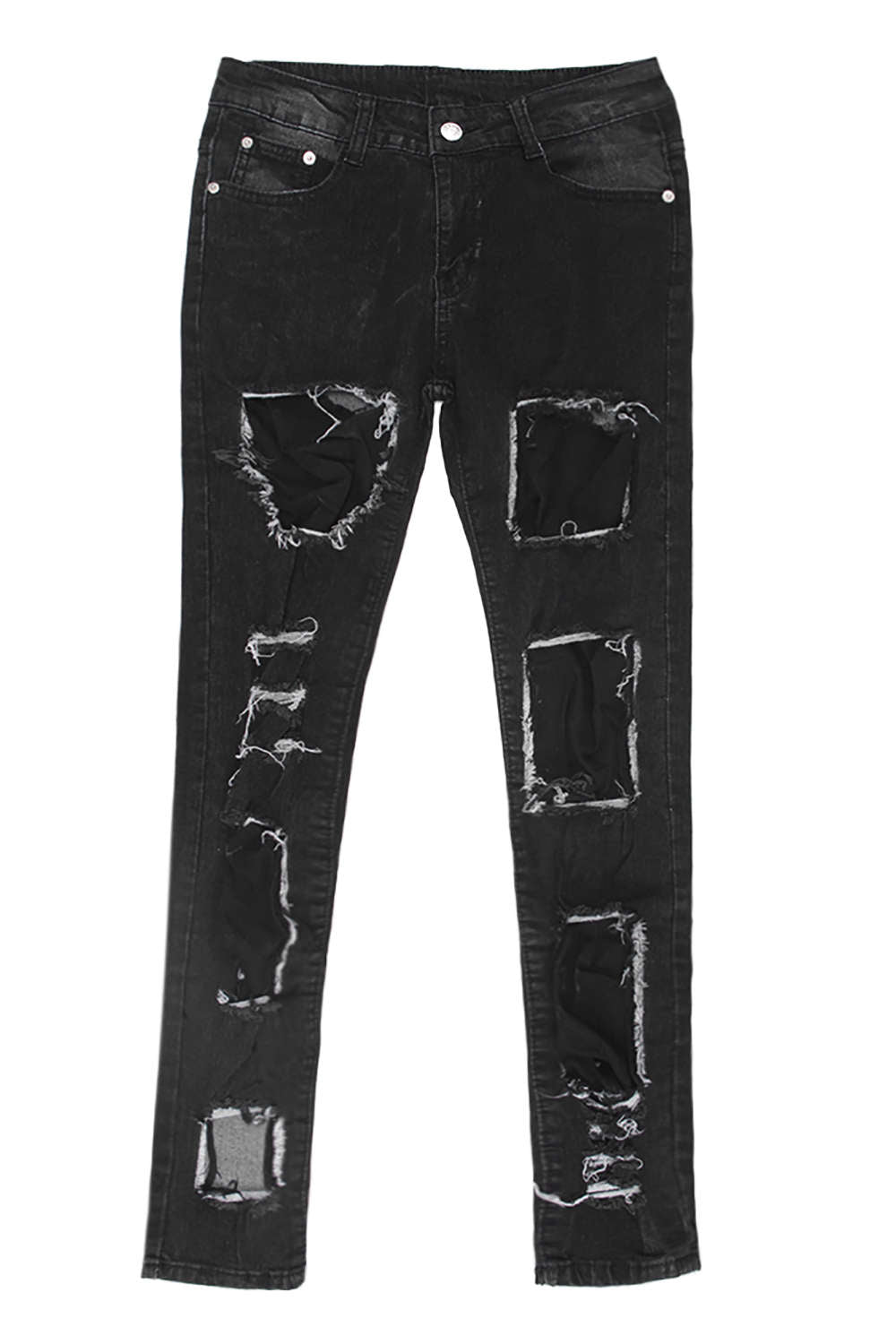 Iyasson High Waisted Destroyed Skinny Jeans