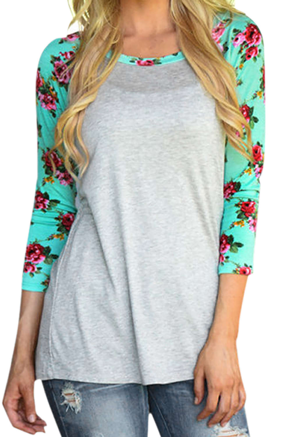 Iyasson Printed 3/4 Sleeve T-shirt