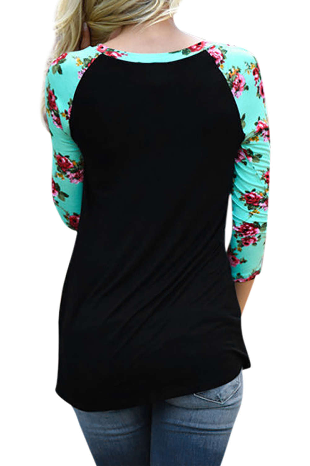 Iyasson Printed 3/4 Sleeve T-shirt