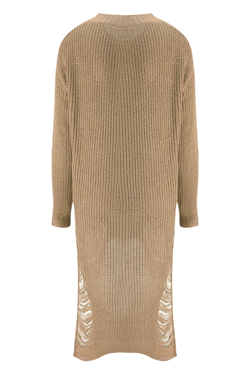 Iyasson Loose Hollow Out Irregular Sweater