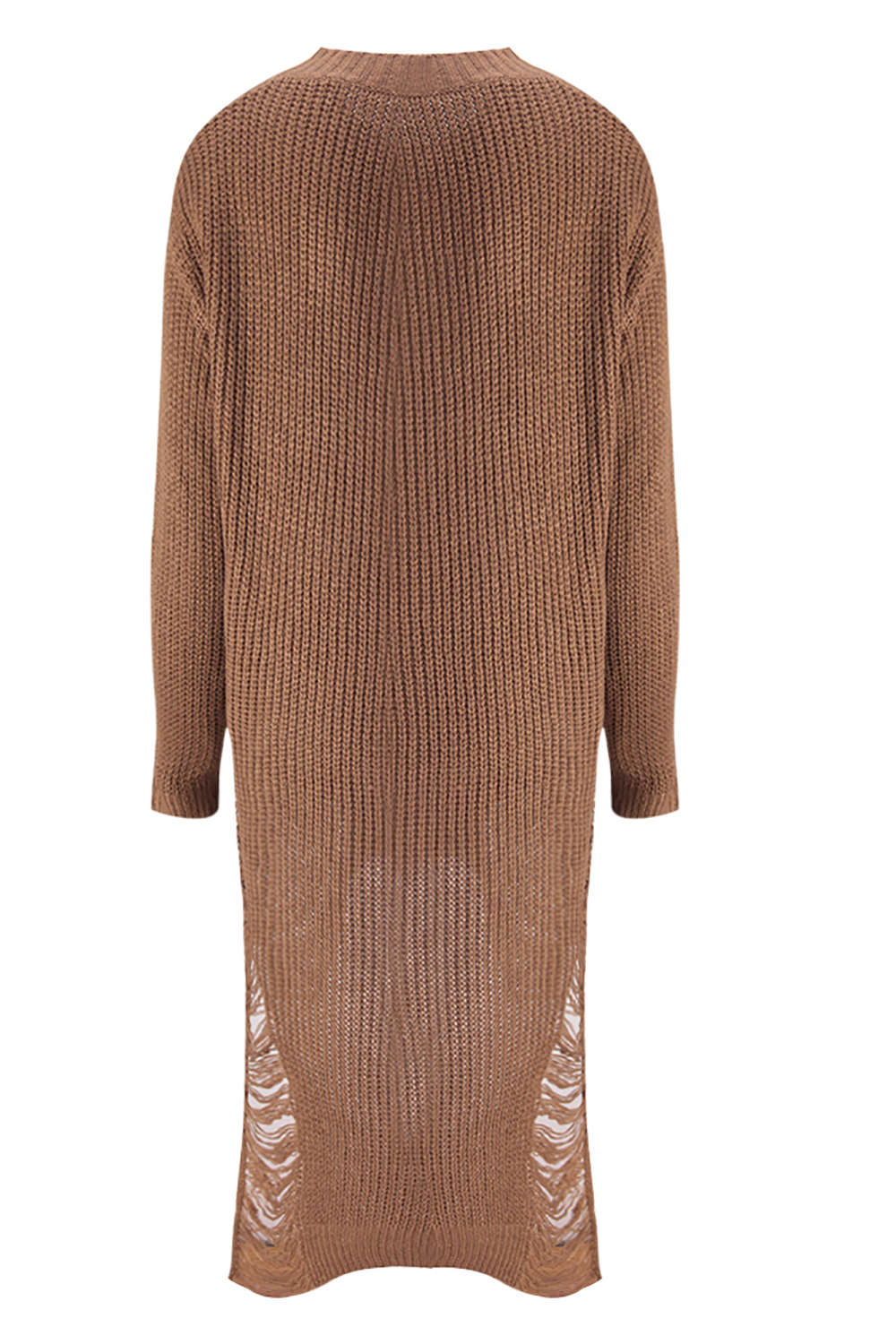 Iyasson Loose Hollow Out Irregular Sweater