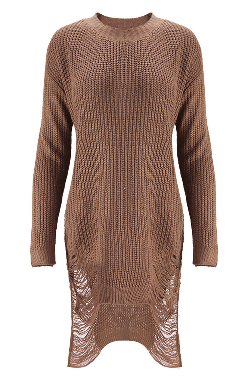 Iyasson Loose Hollow Out Irregular Sweater