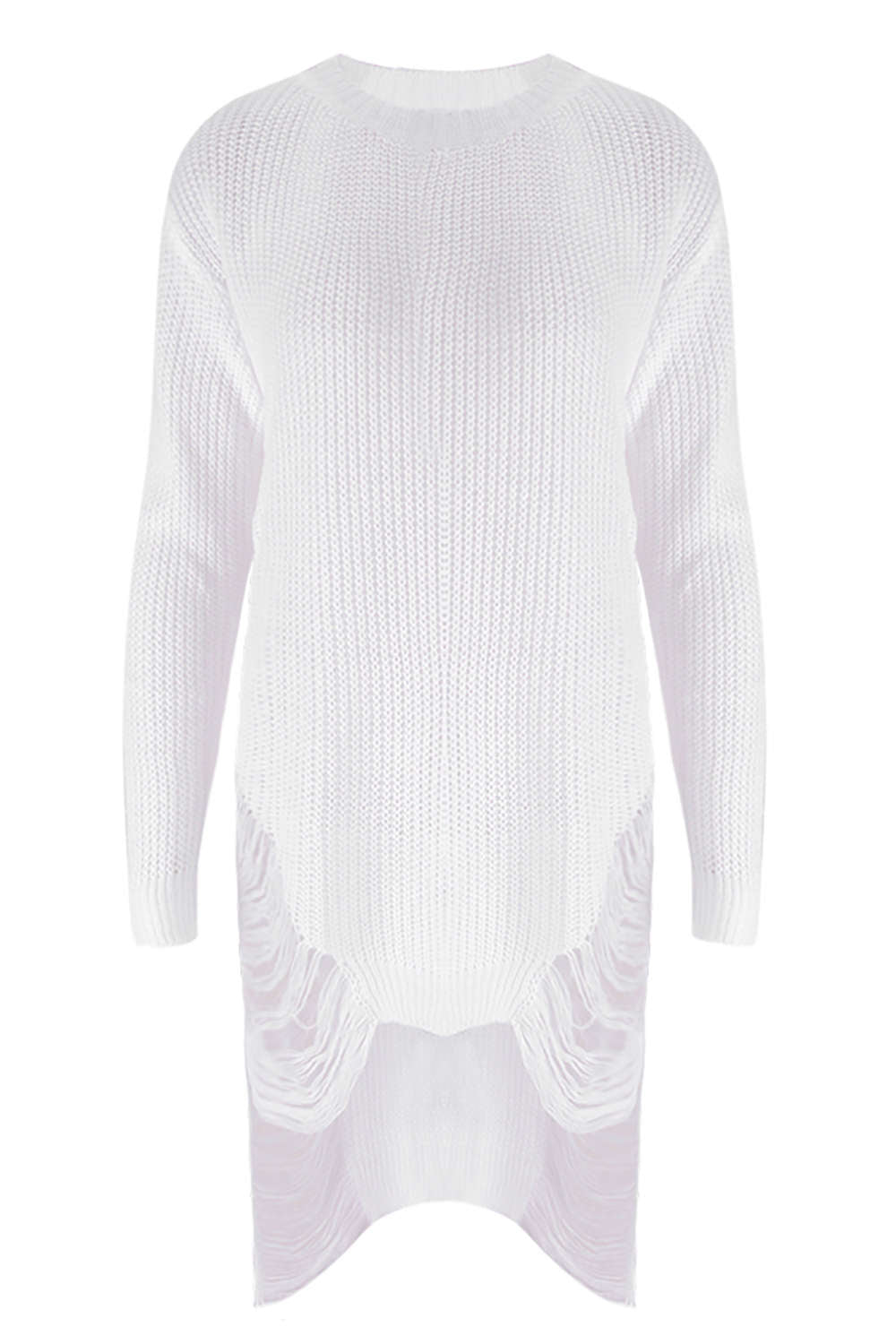 Iyasson Loose Hollow Out Irregular Sweater