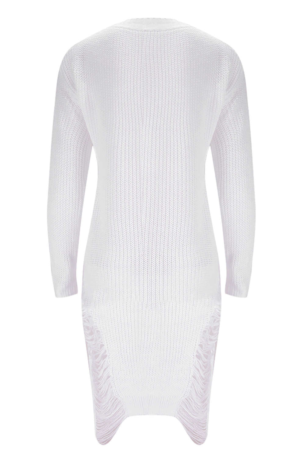 Iyasson Loose Hollow Out Irregular Sweater