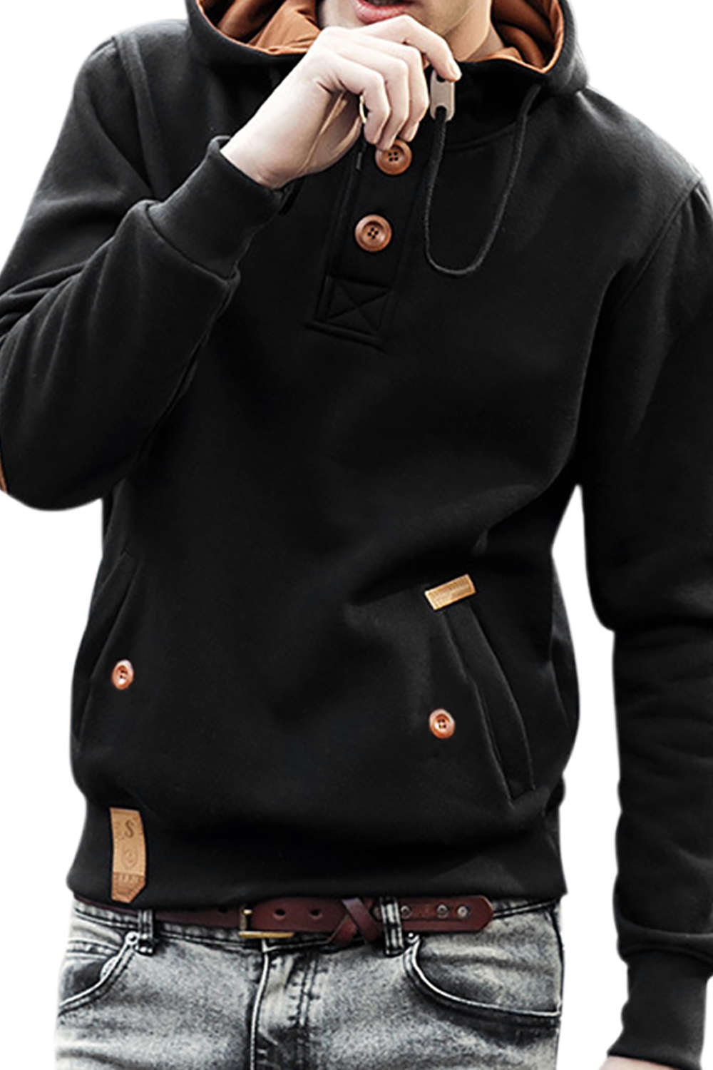 Iyasson Men's Winter Fleece Linings Hoodie