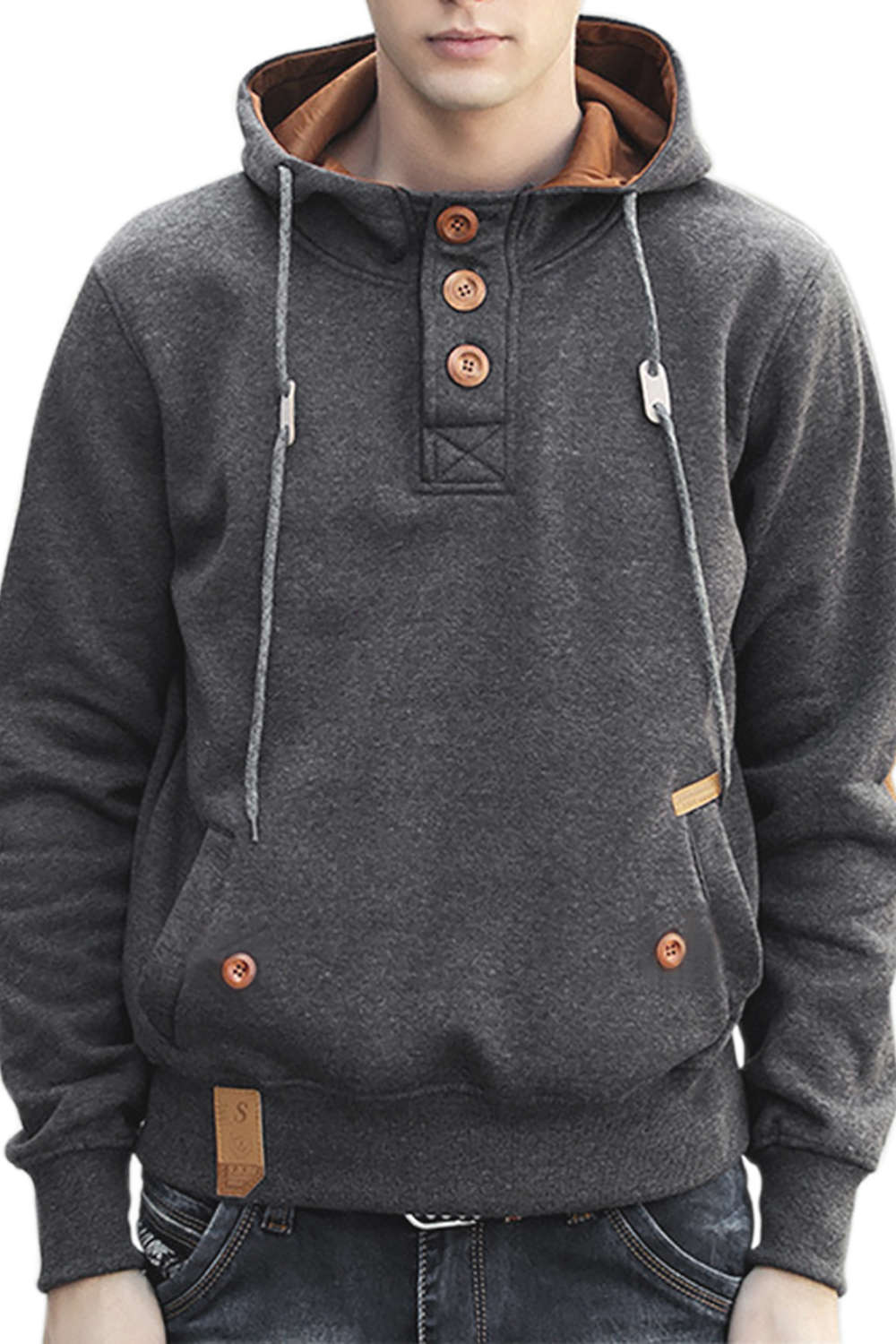 Iyasson Men's Winter Fleece Linings Hoodie