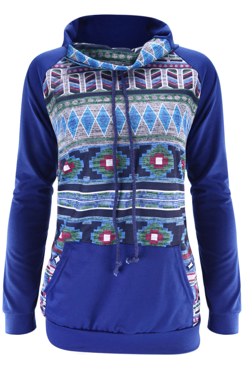 Iyasson High Neck Kangaroo Pocket Hoodie