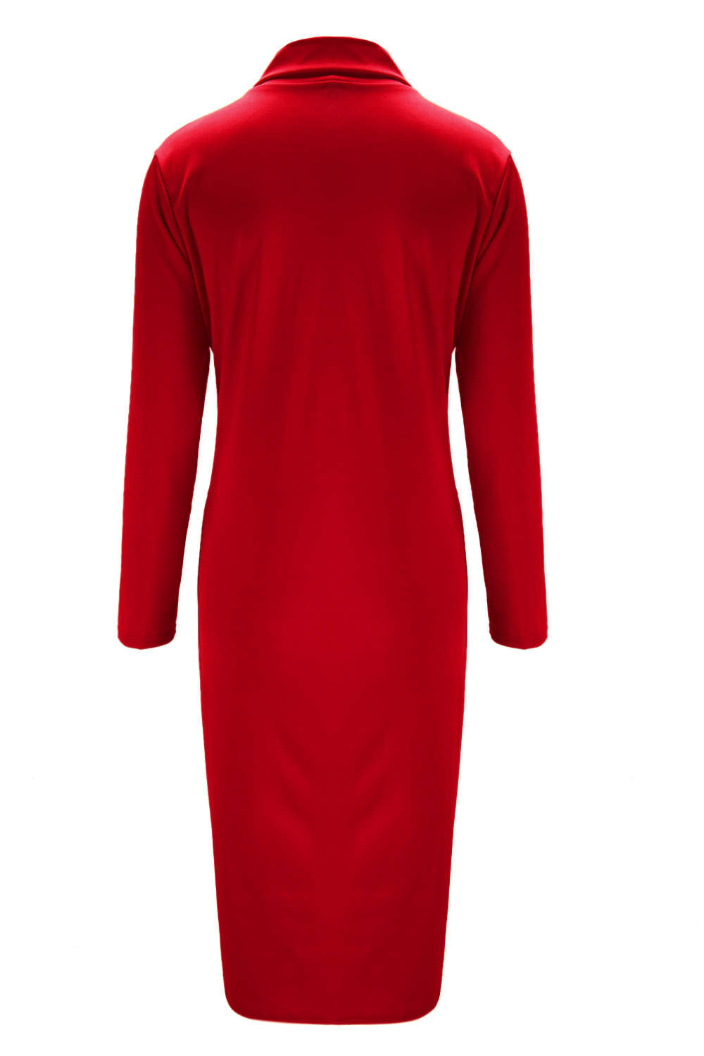 Iyasson Turtleneck Zipper Bodycon Dress