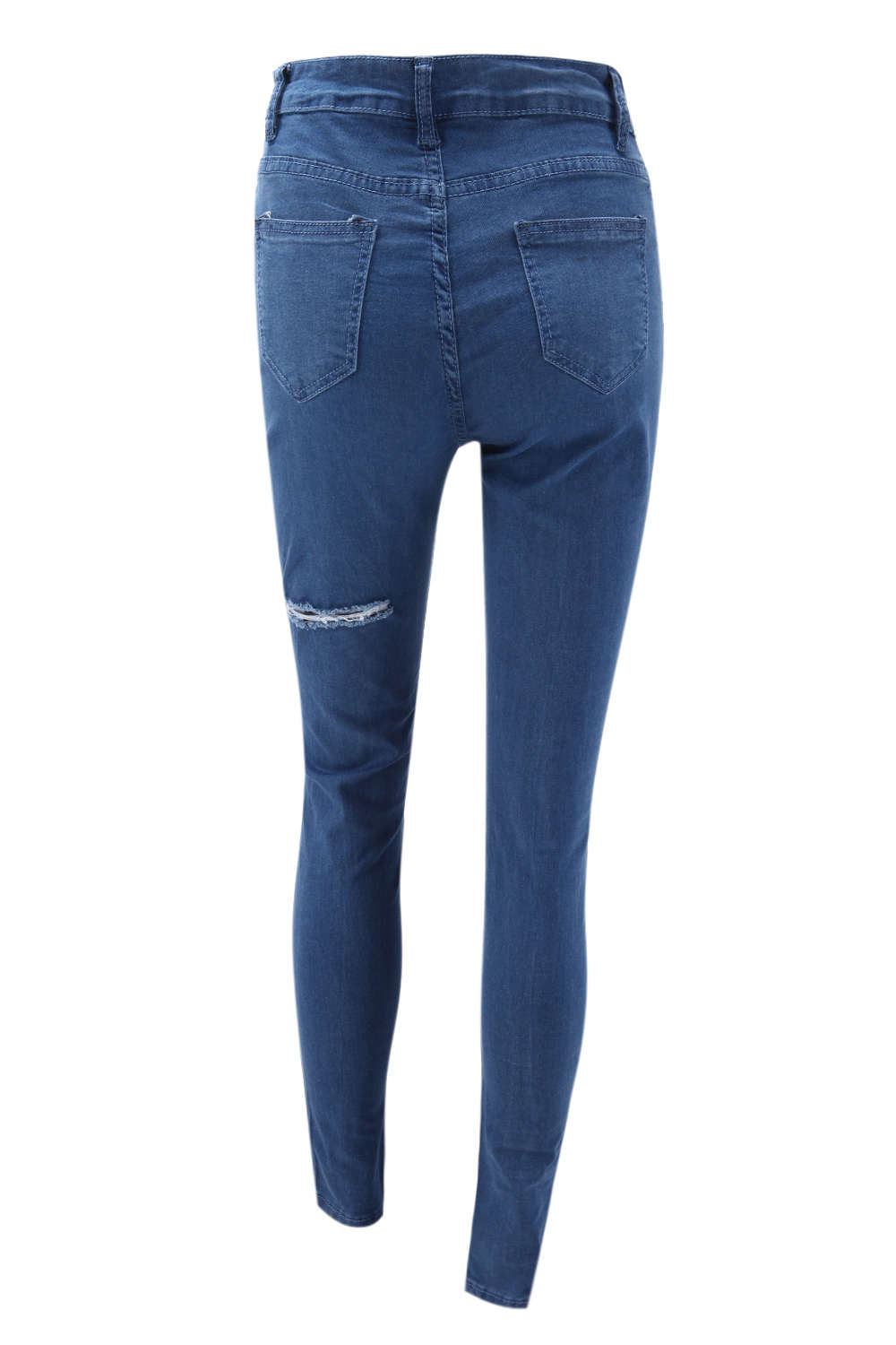 Iyasson Front Ripped Skinny Pencil Jeans Pants