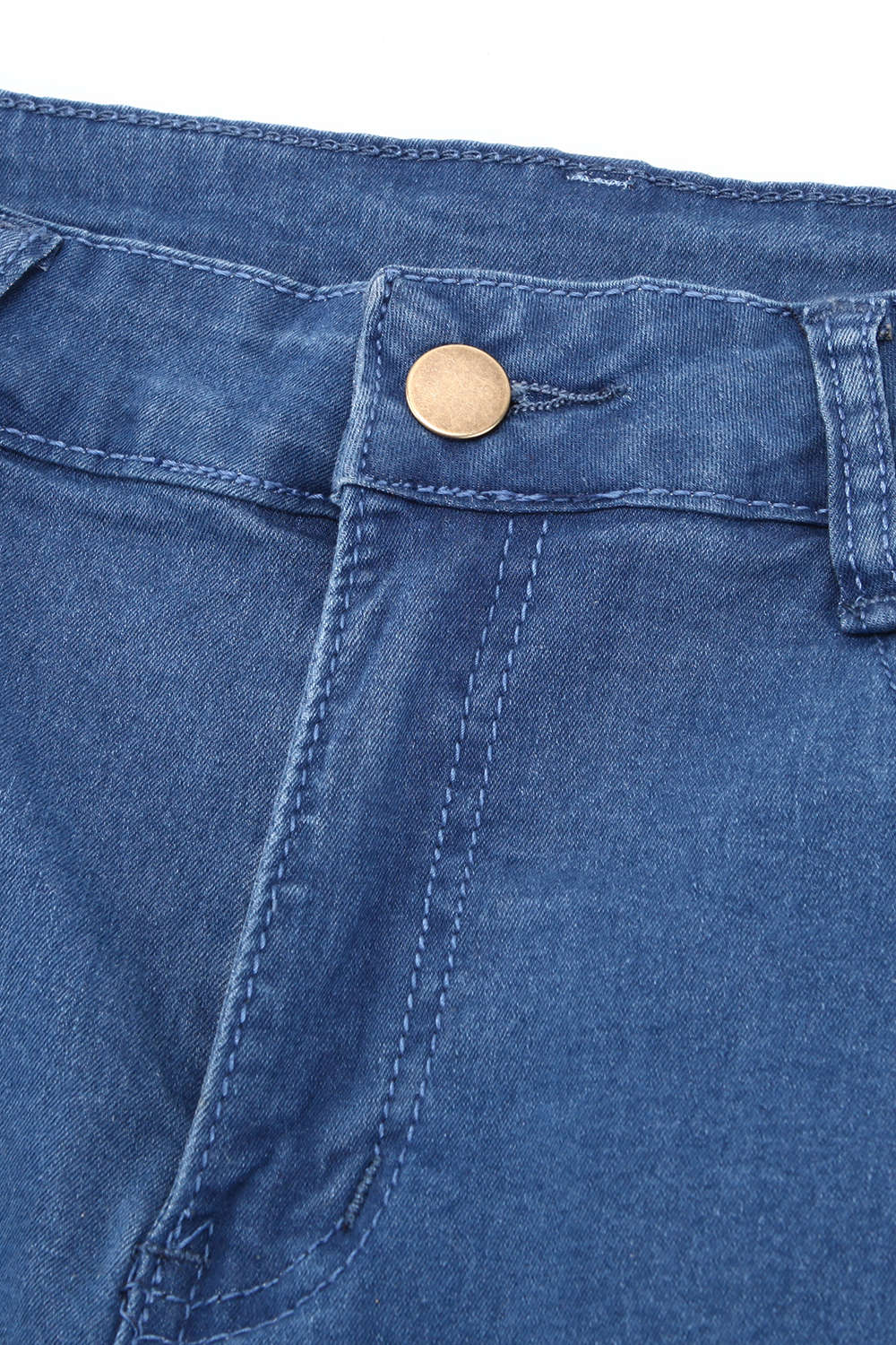 Iyasson Front Ripped Skinny Pencil Jeans Pants