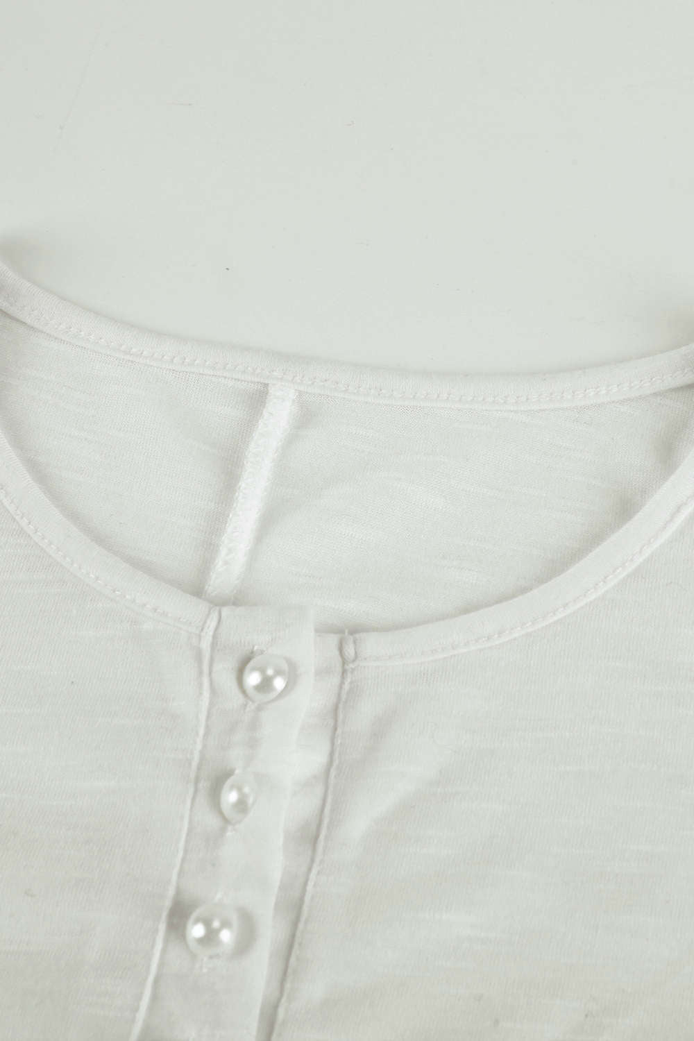 Iyasson Lace Cuff Splicing Scooped Neckline T-shirt Tops