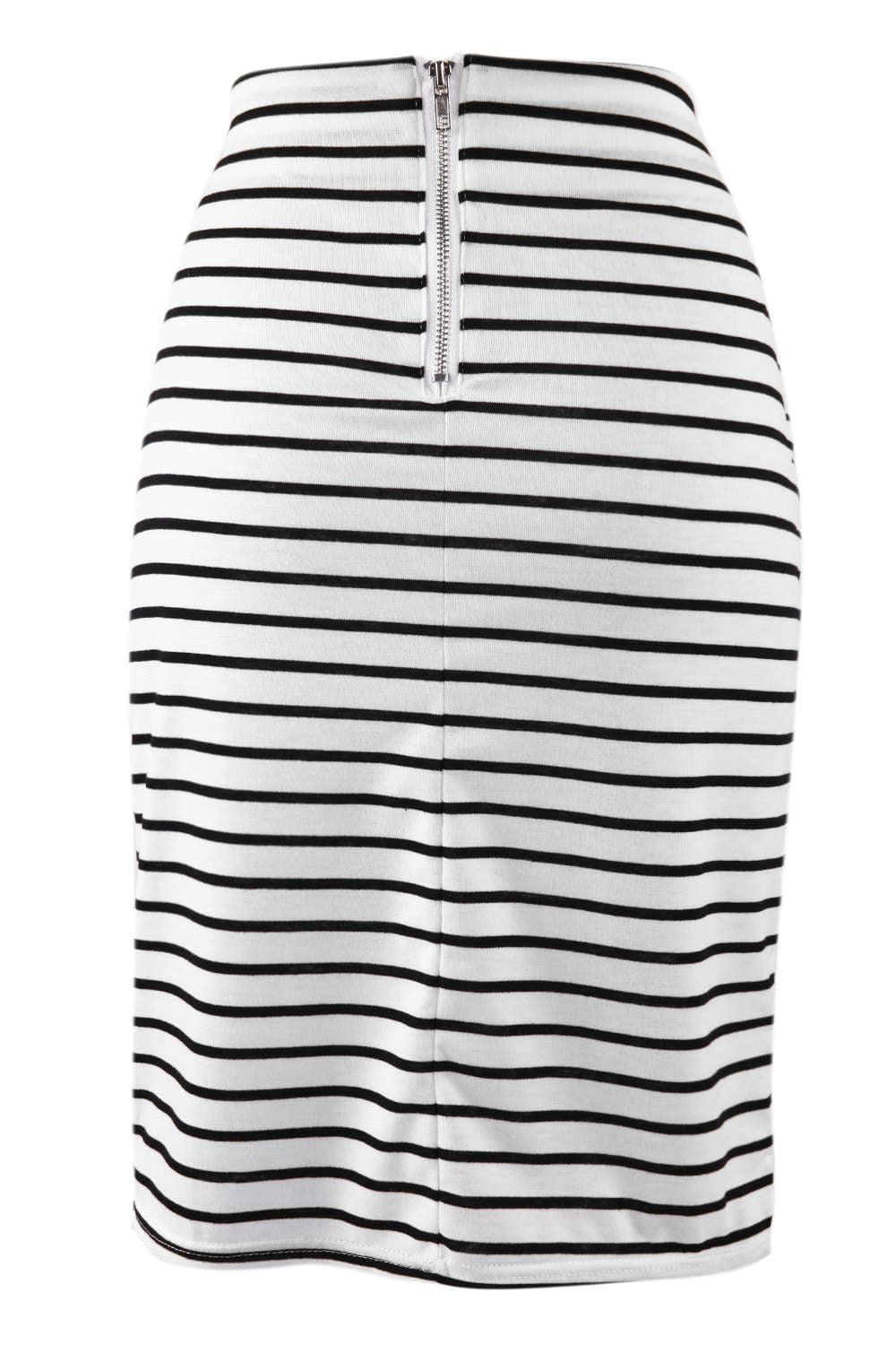 Iyasson Striped Waist Tied Bodycon Skirt