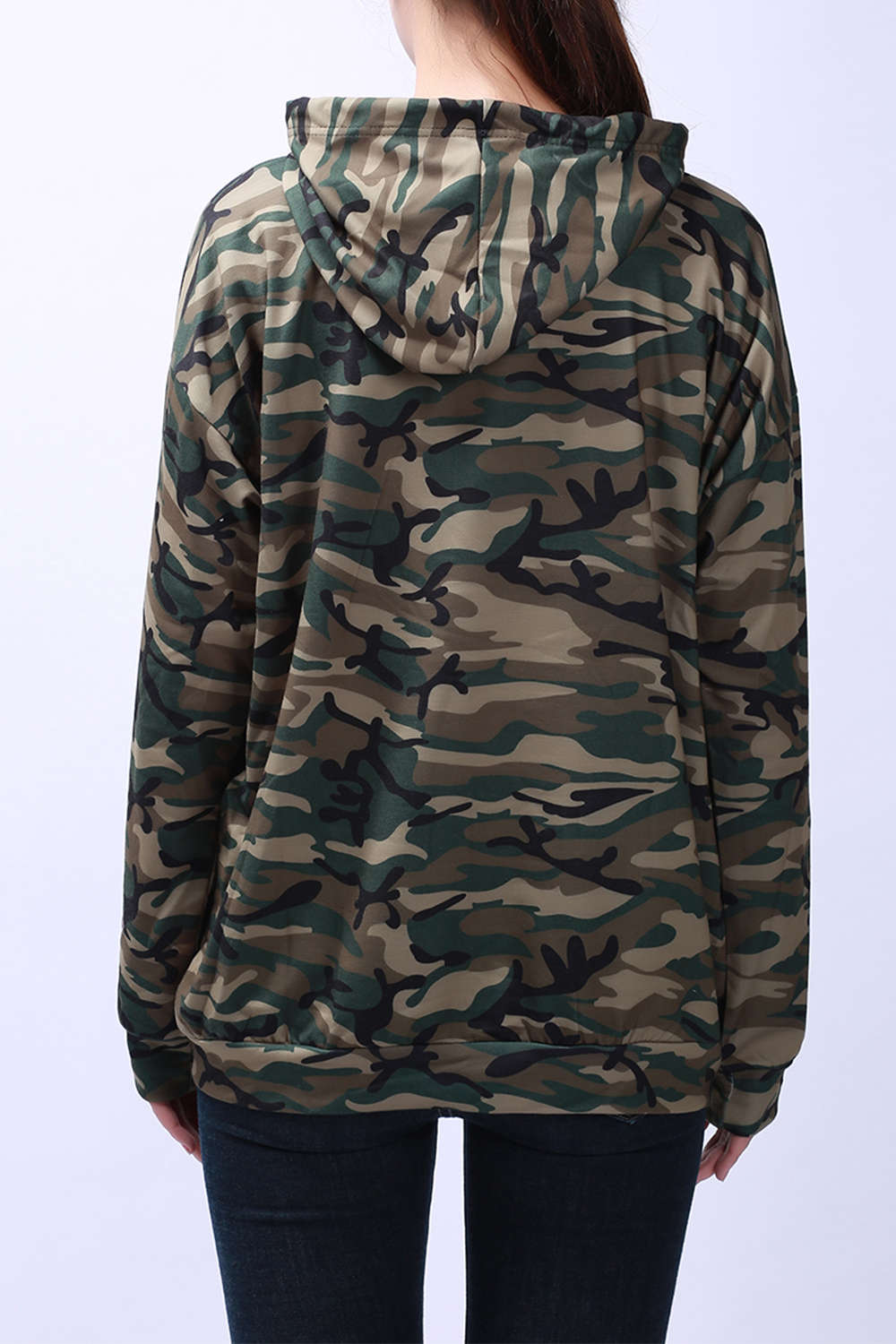 Iyasson Camo Color Hooded Pullover Hoodie