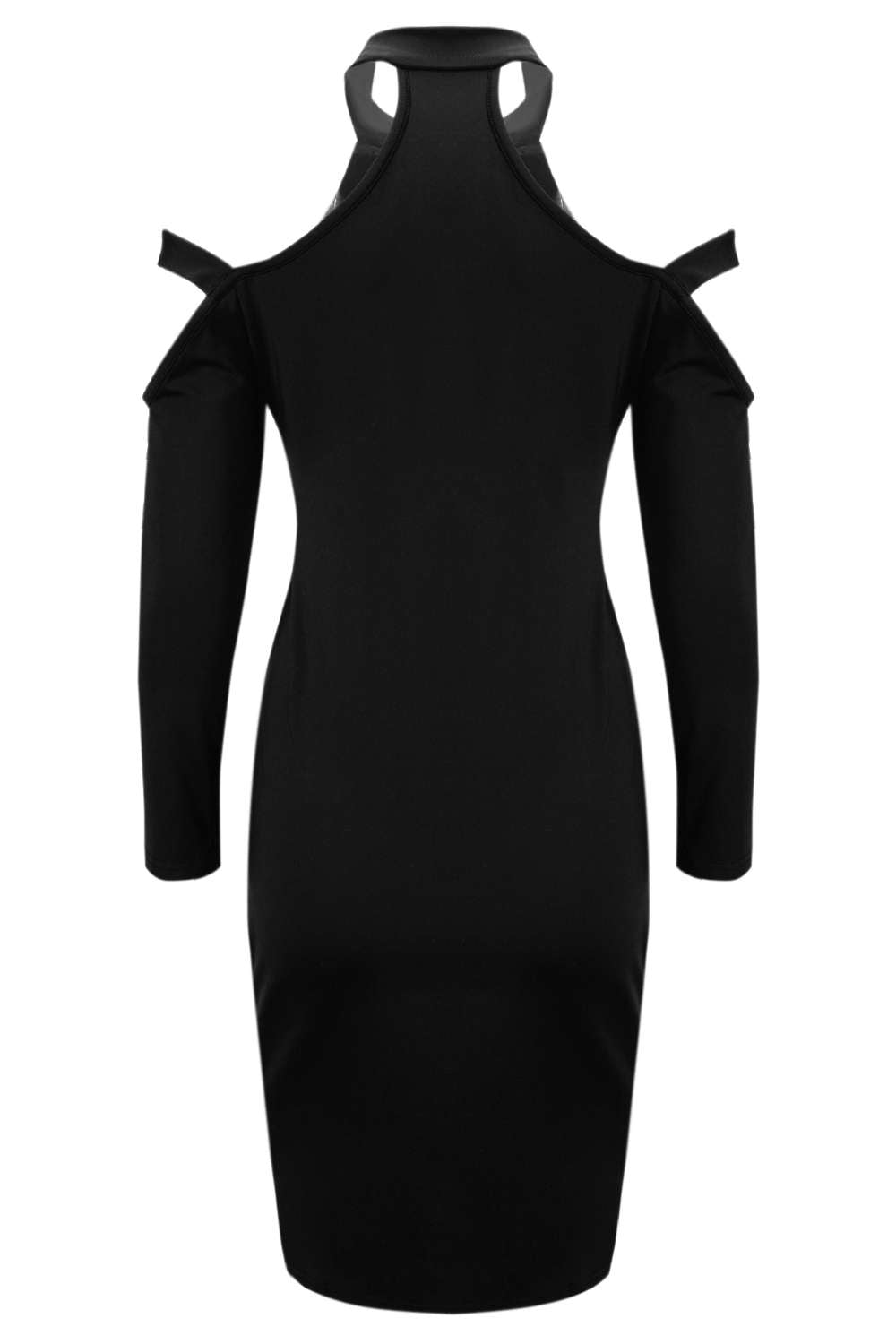 Iyasson Womens Sexy Long Sleeve Cold Shoulder Bodycon Club Dresses