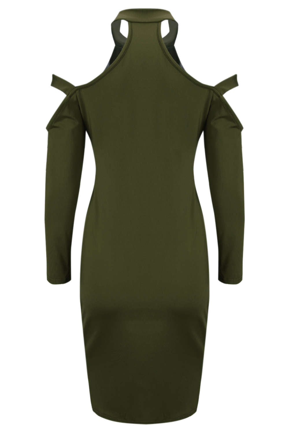 Iyasson Womens Sexy Long Sleeve Cold Shoulder Bodycon Club Dresses