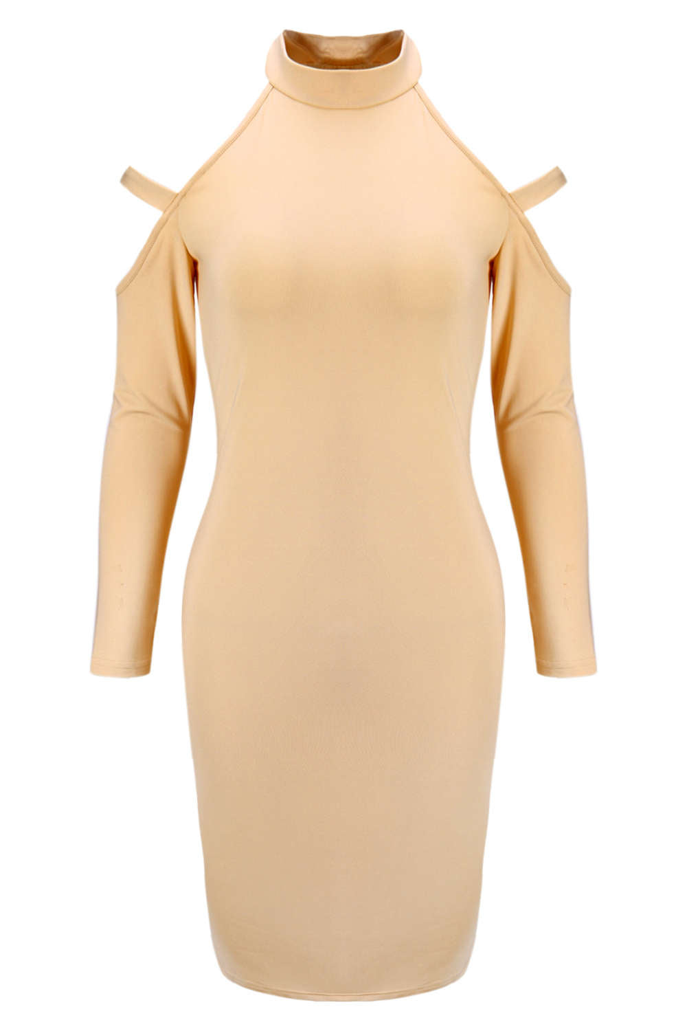 Iyasson Womens Sexy Long Sleeve Cold Shoulder Bodycon Club Dresses