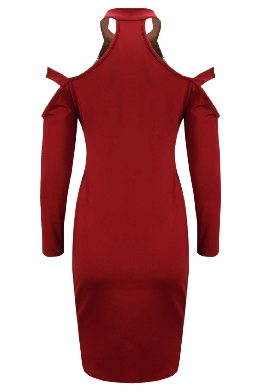 Iyasson Womens Sexy Long Sleeve Cold Shoulder Bodycon Club Dresses