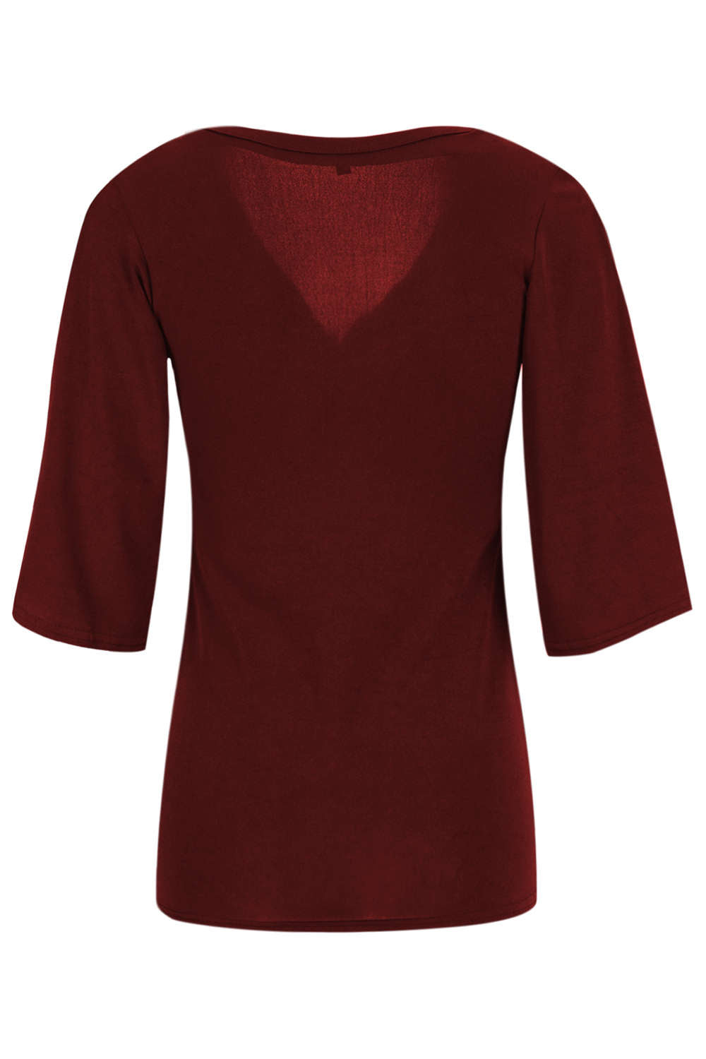 Iyasson Women's V Neck Cold Shoulder Trumpet Sleeve Wrap Top T-shirts