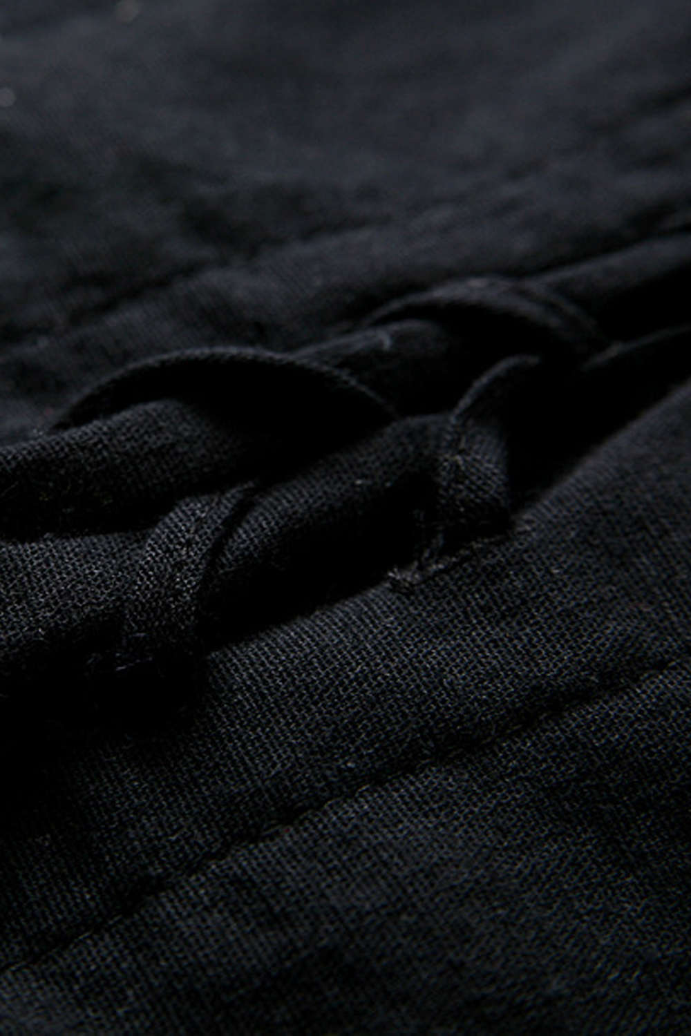 Iyasson Retro Frill Edge Short Sleeve Lace-up Fitted Top