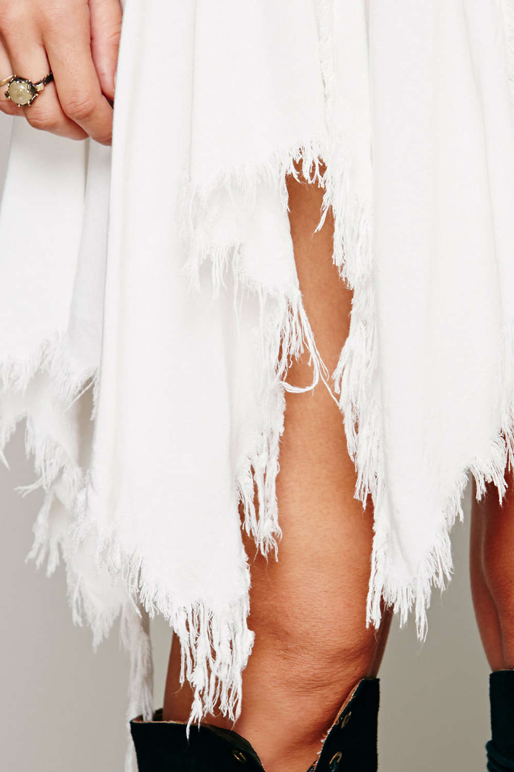 Iyasson Tassel & Asymmetric Hem Midi Sundress