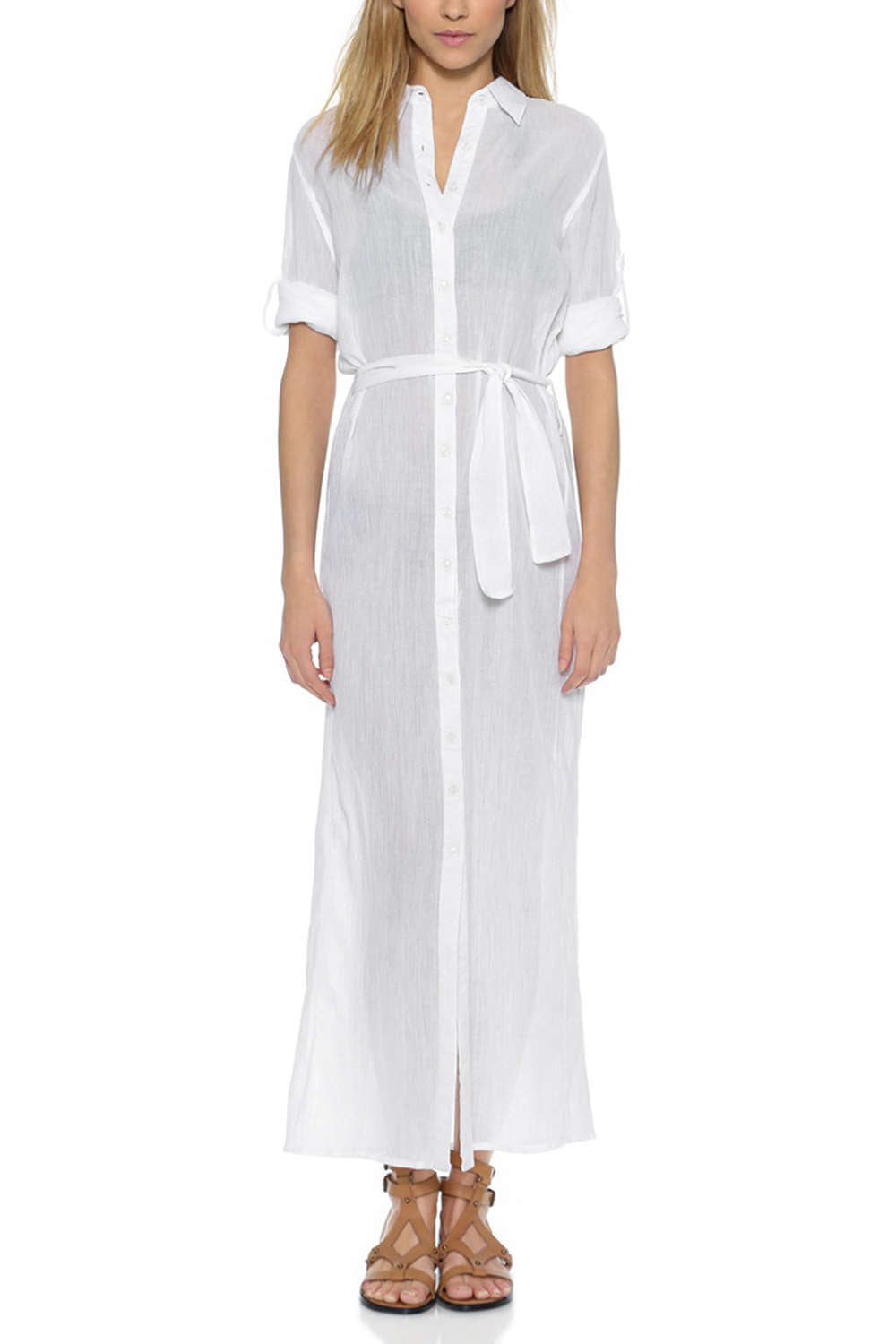 Iyasson Beach Cover Up Shirt Dress