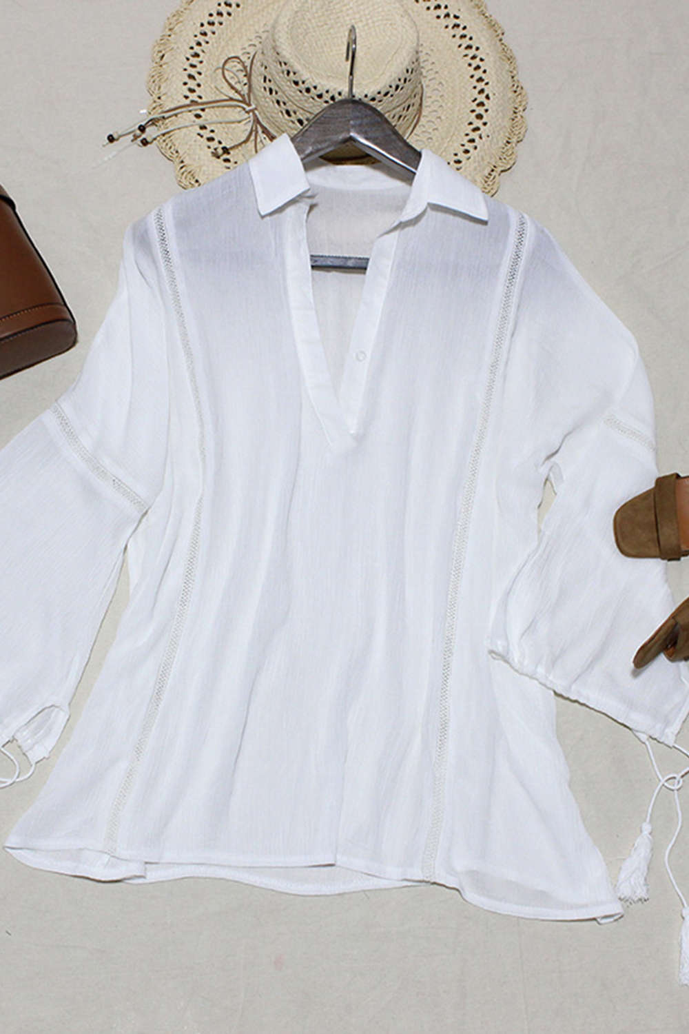 Iyasson Women's Boyfriend Shirt Cover Up