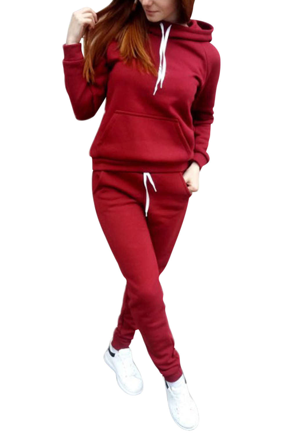 Iyasson Basic Hooded Sweater and Jogger Set