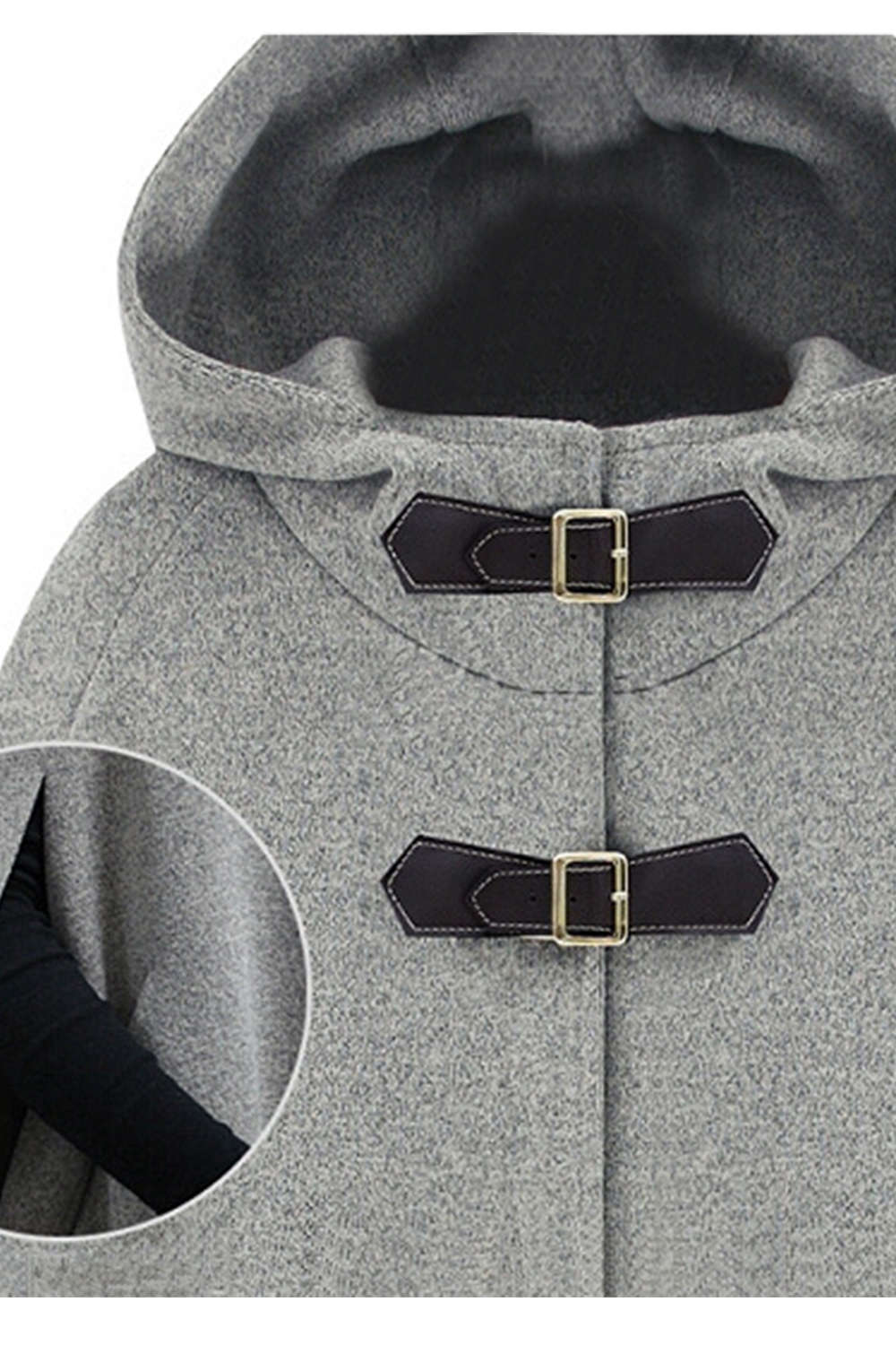 Iyasson Solid Loose Fit Cape